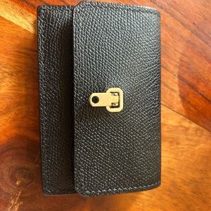 Valextra mini wallet black